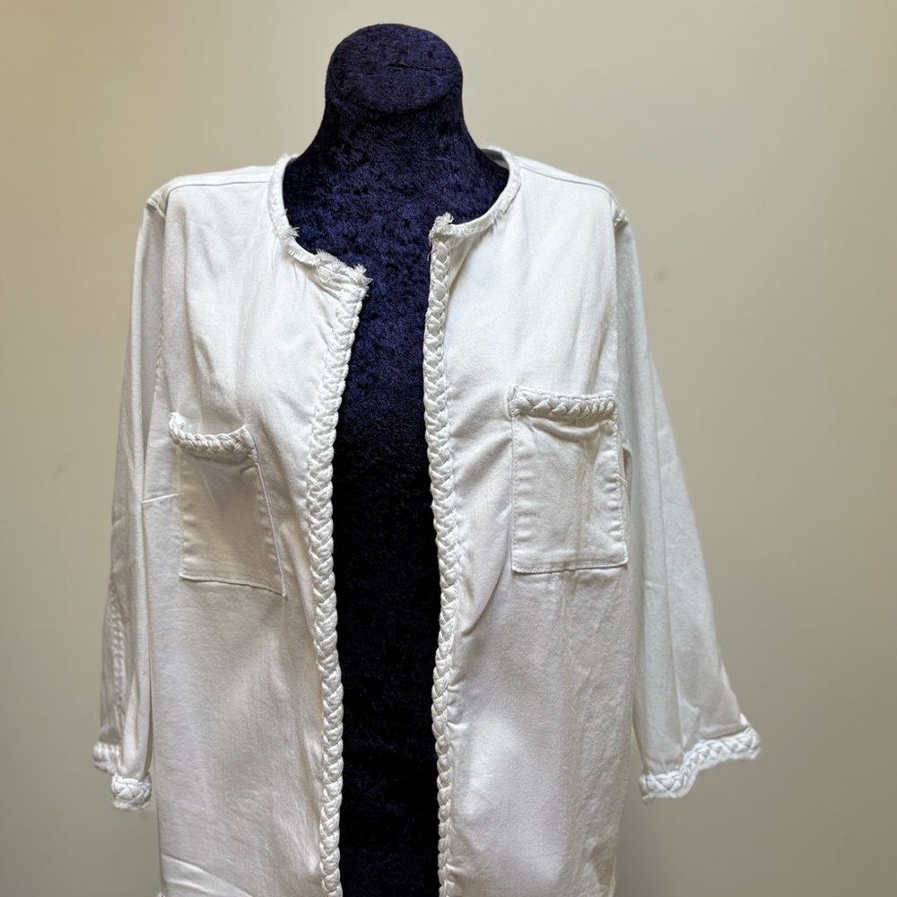 White Open Front jacket